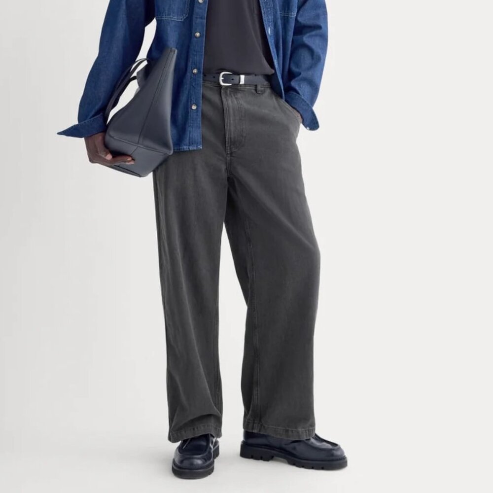 Everlane Men's 36 R Baggy Rigid Jean in Washed Black